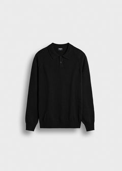 Fine Knit Polo Sweater