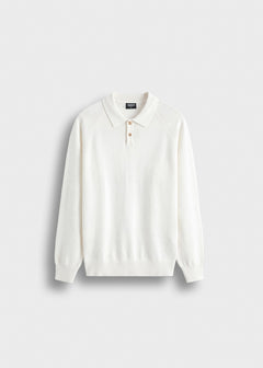 Fine Knit Polo Sweater