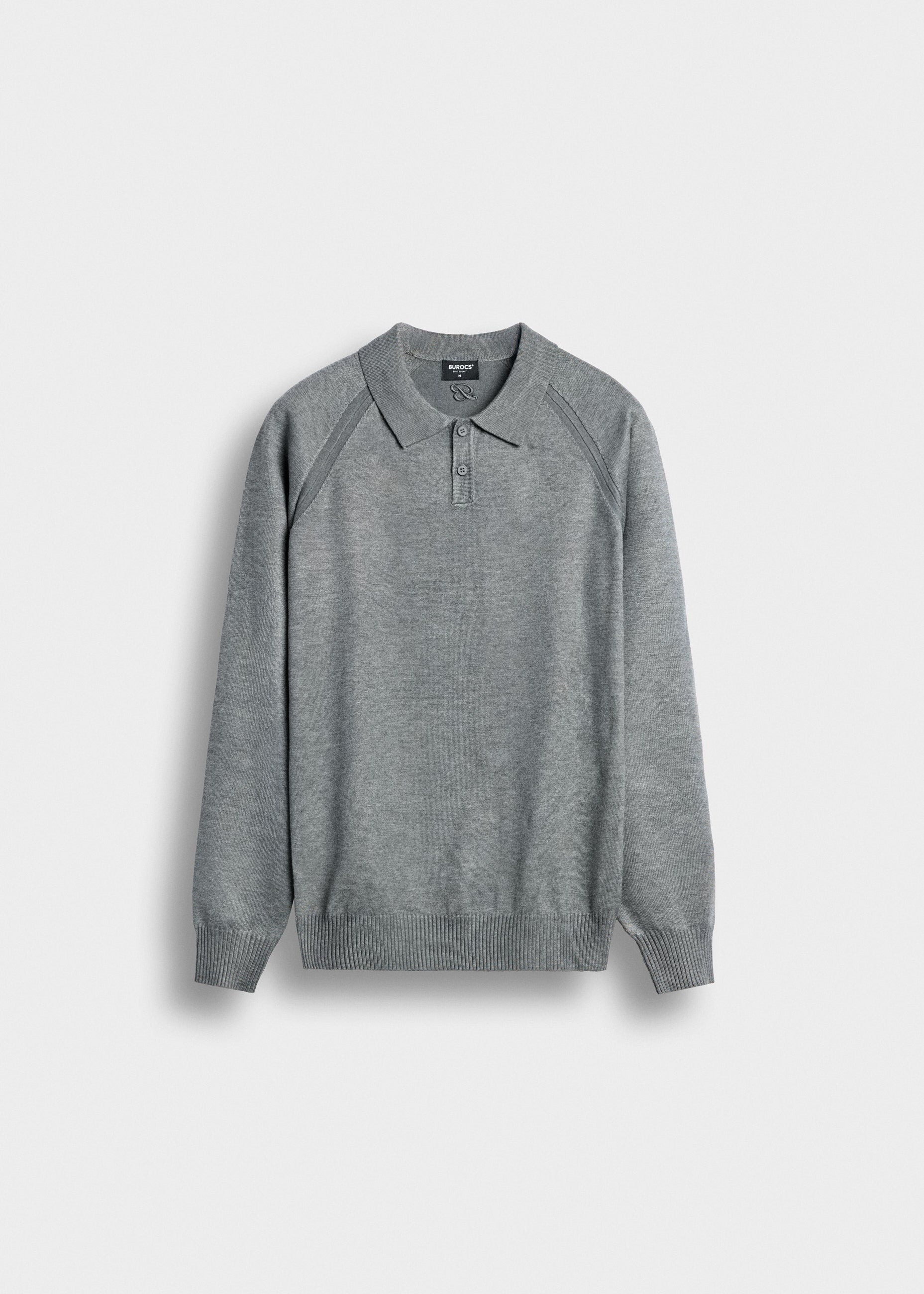 Fine Knit Polo Sweater