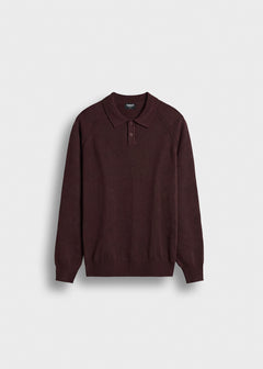 Fine Knit Polo Sweater