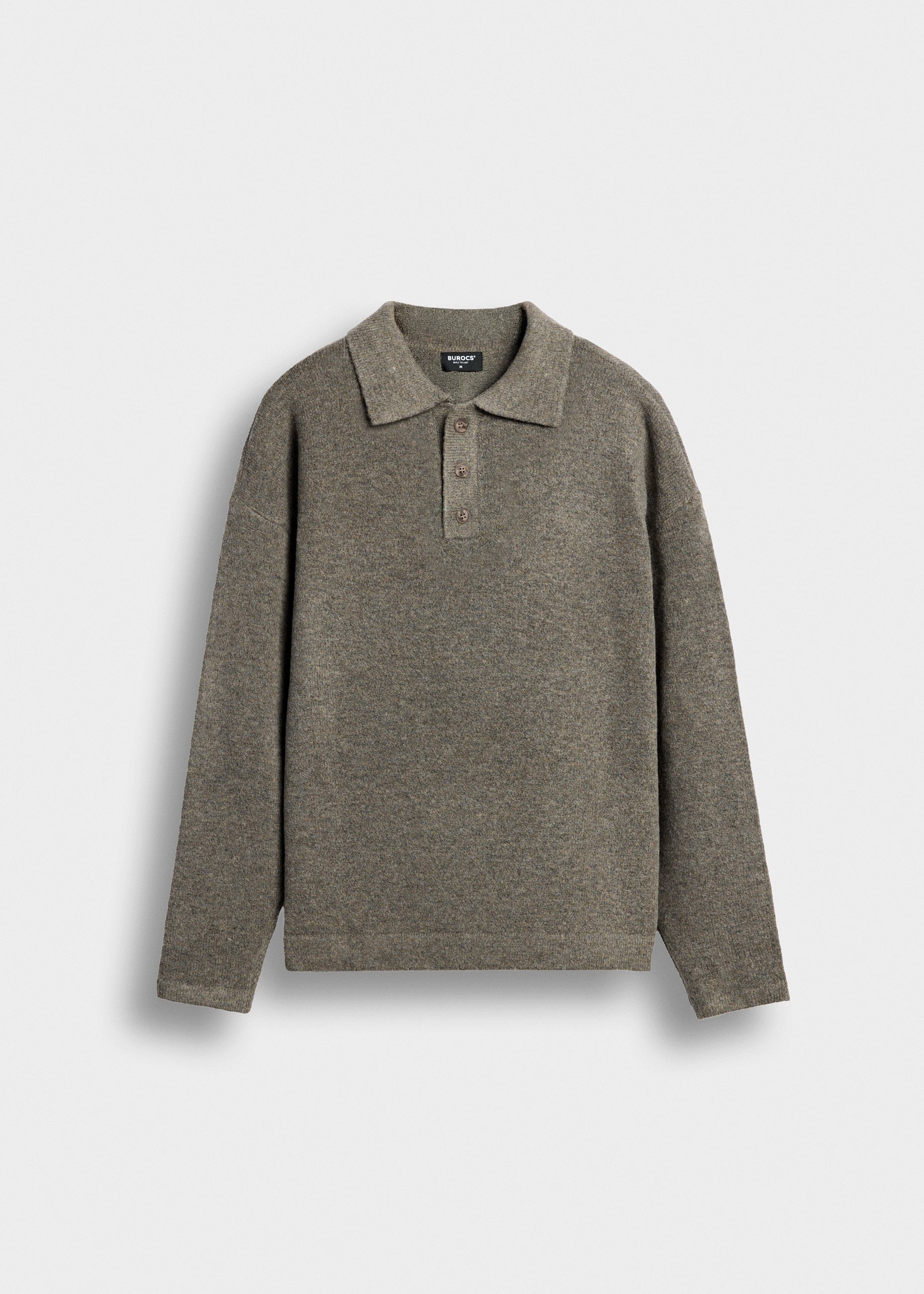 Hairy Knit Polo Sweater