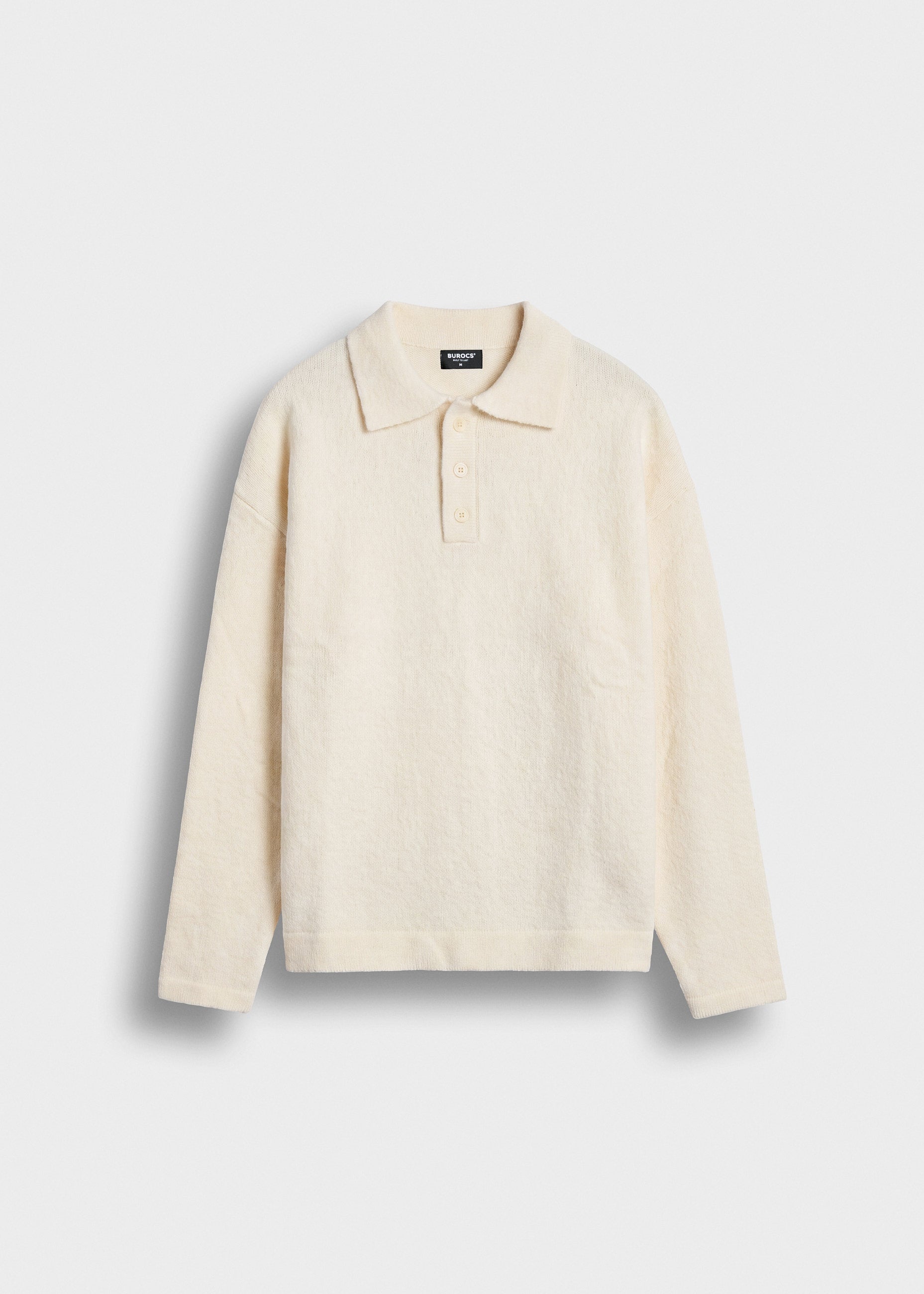 Hairy Knit Polo Sweater