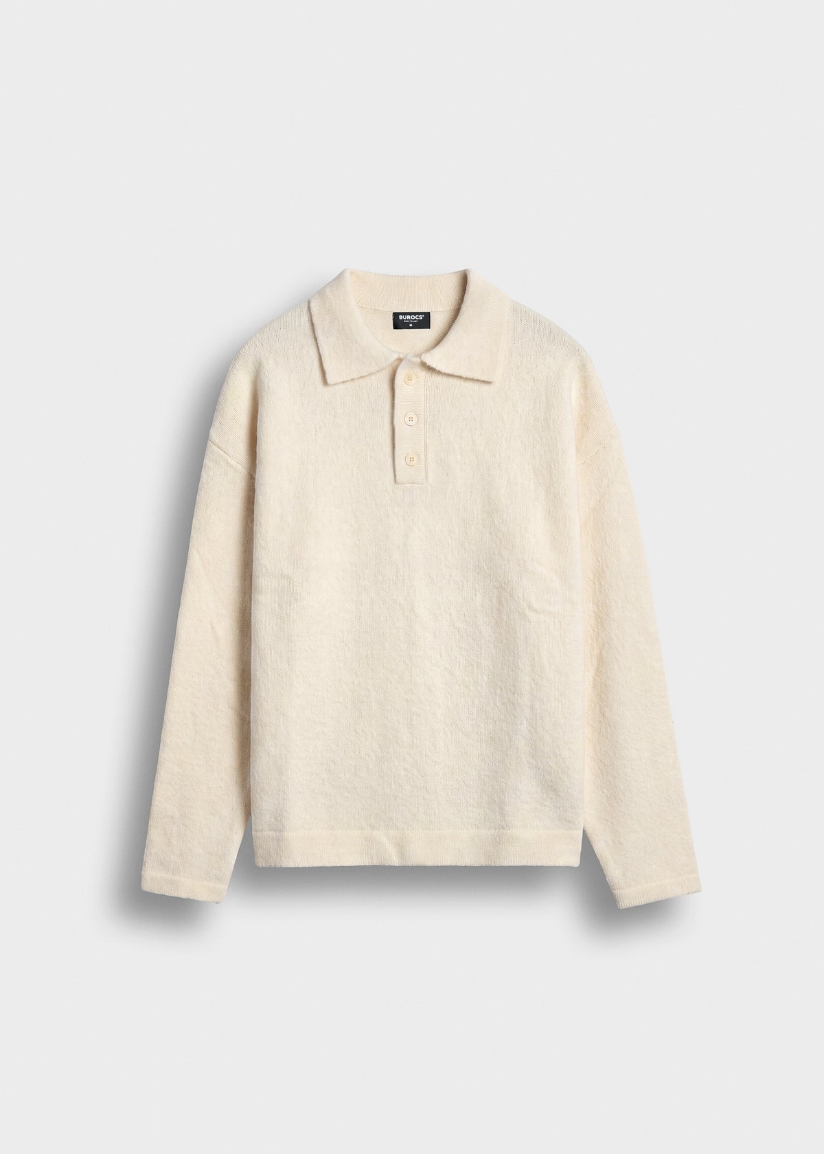 Hairy Knit Polo Sweater