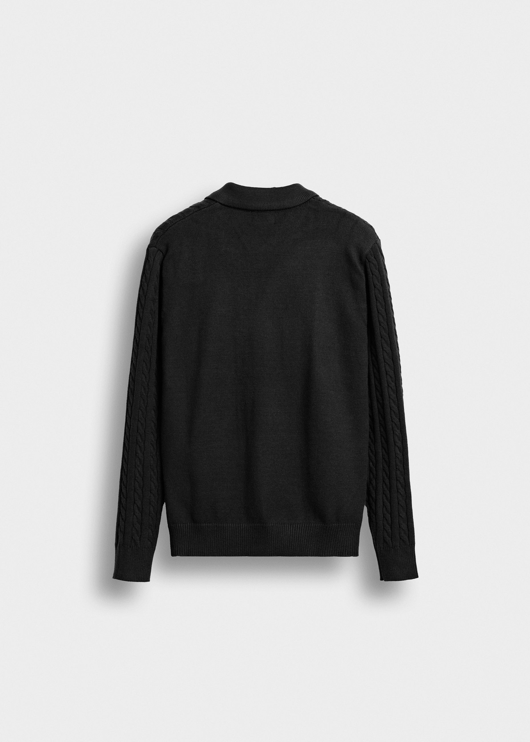 Cable Knit Polo Sweater