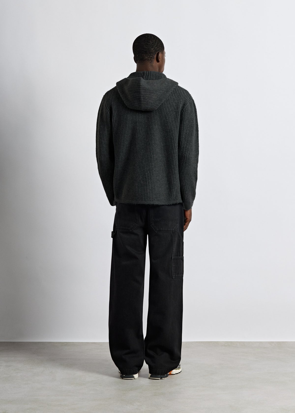 Hooded Knit Zip Jacket