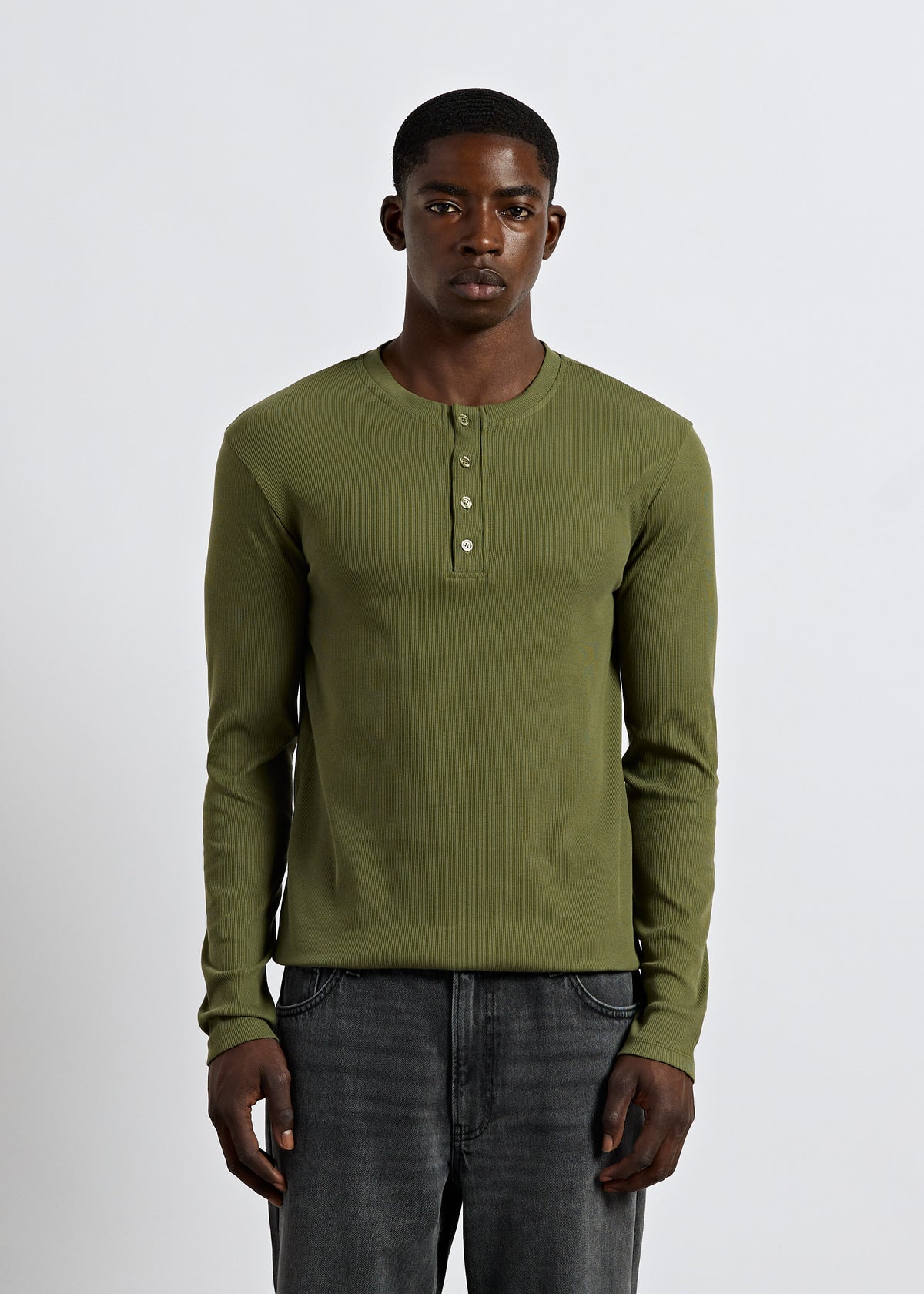 Rib Henley Longsleeve