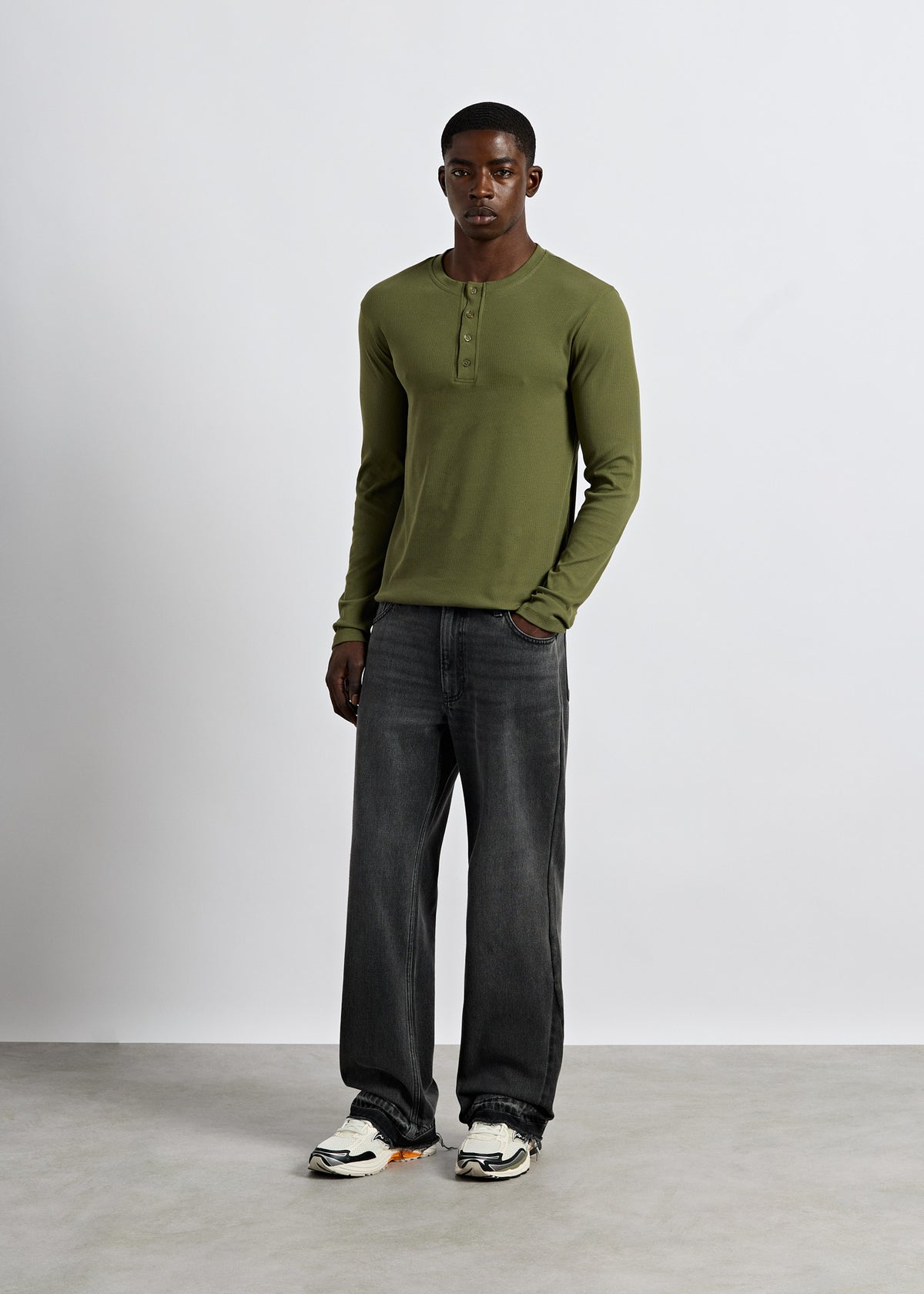 Rib Henley Longsleeve