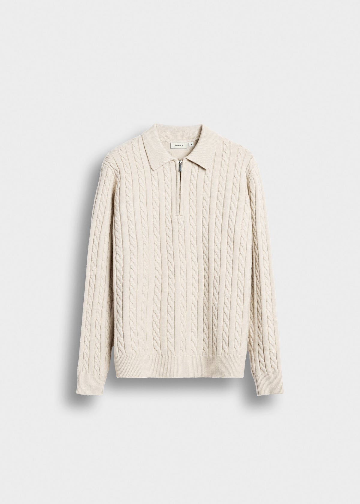 Cable Knit Polo Sweater