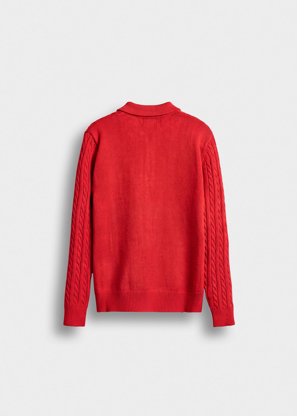 Cable Knit Polo Sweater