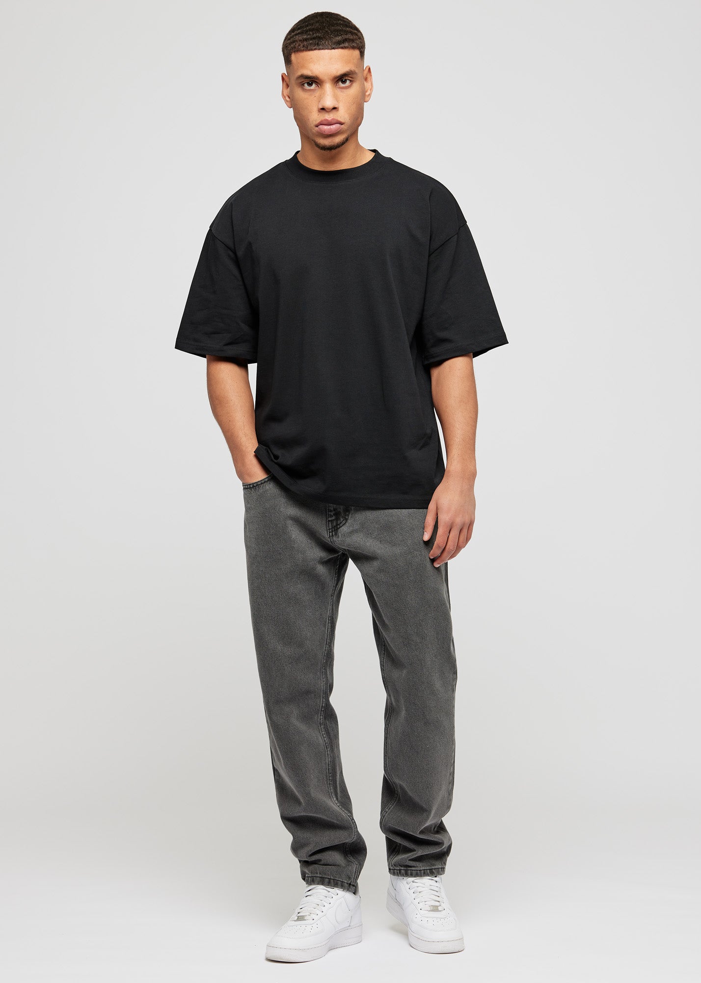 Black Basic Oversized  T-Shirt