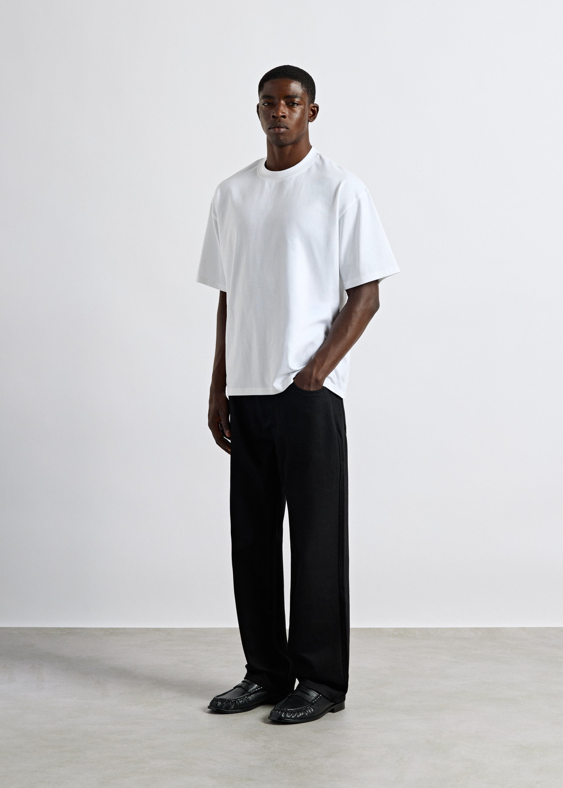 Wit basic oversized t-shirt