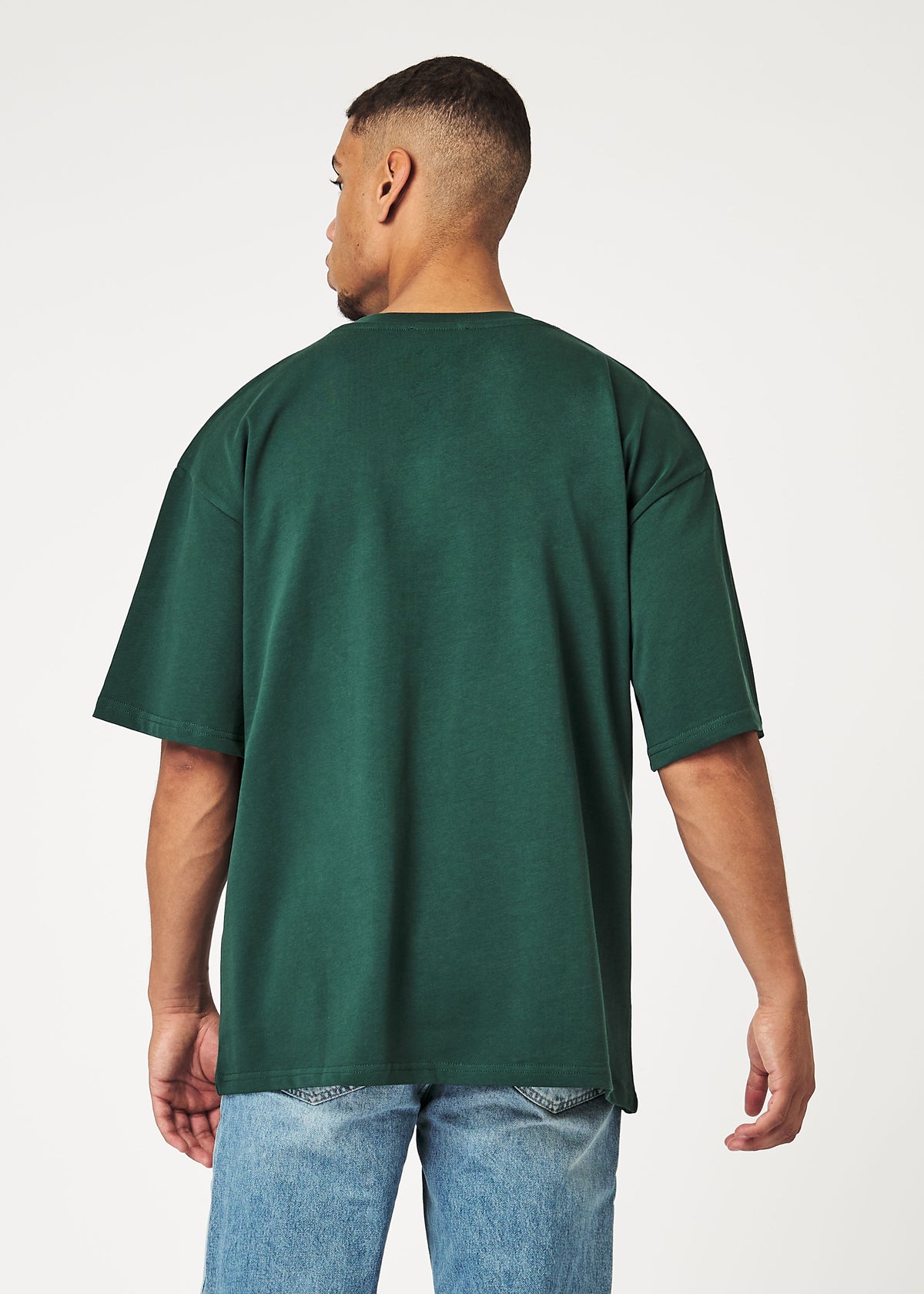 Green Basic Oversized  T-Shirt