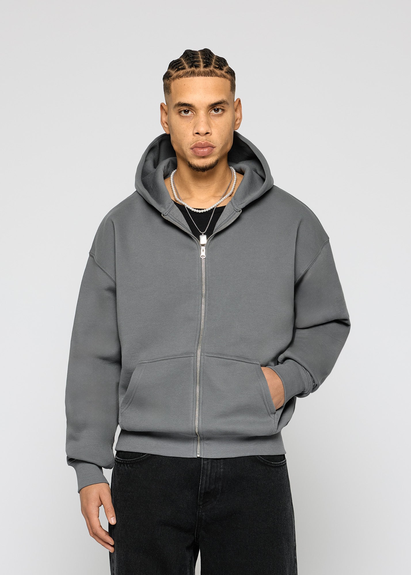 Essential Oversized Zip Hoodie