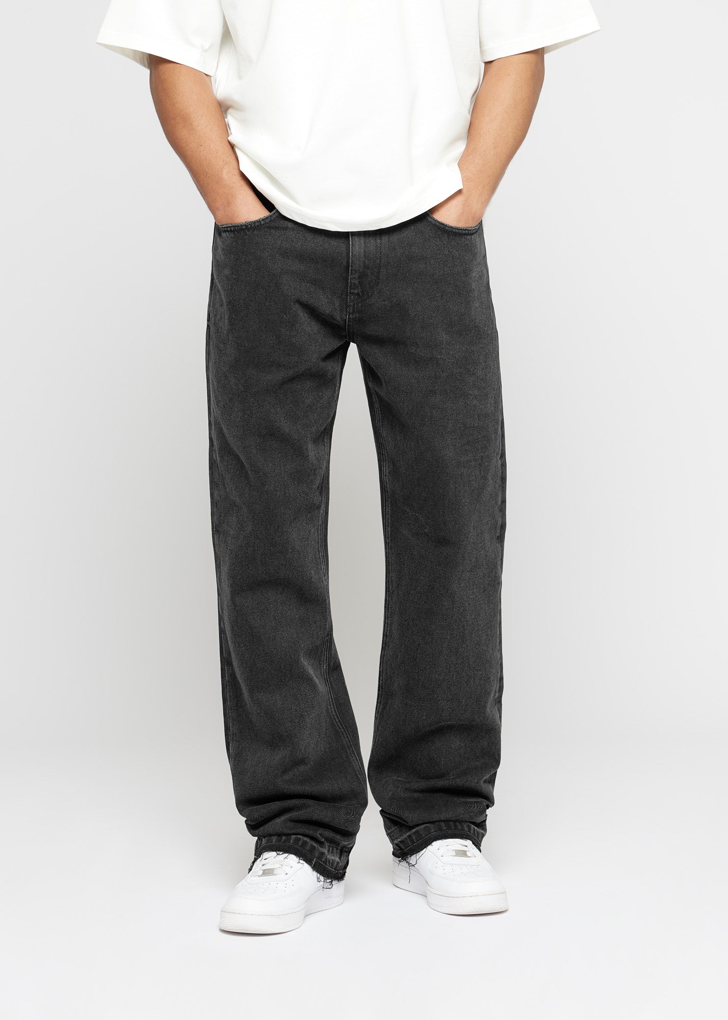 John Straight Open Hem Jeans