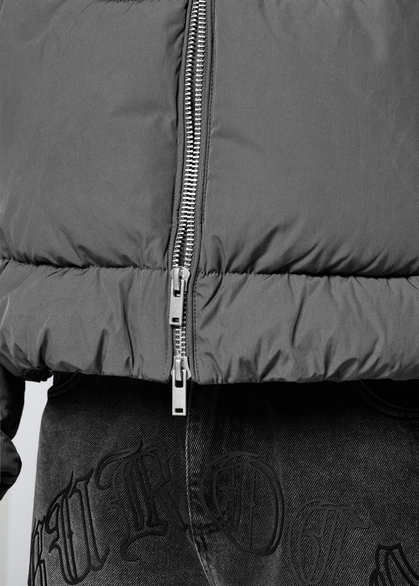 Matte nylon pufferjack