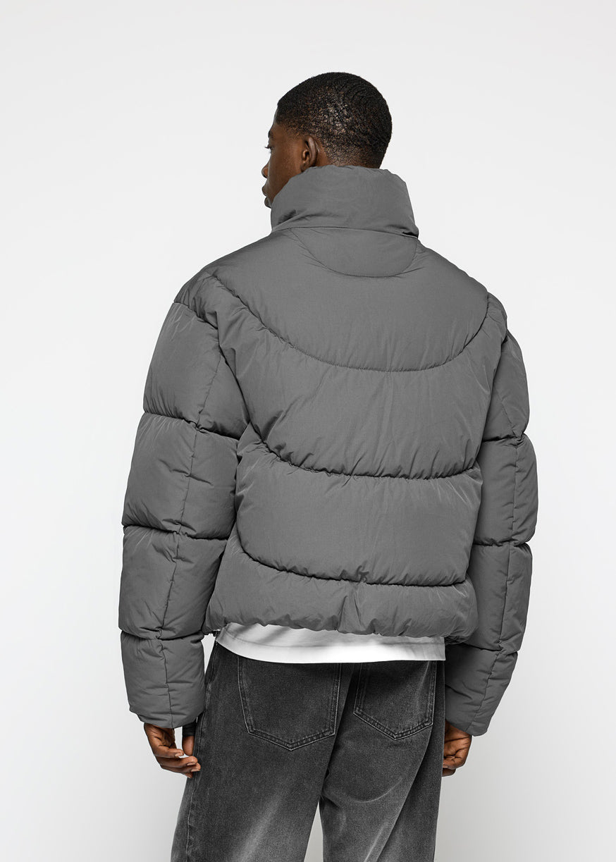 Matte nylon pufferjack