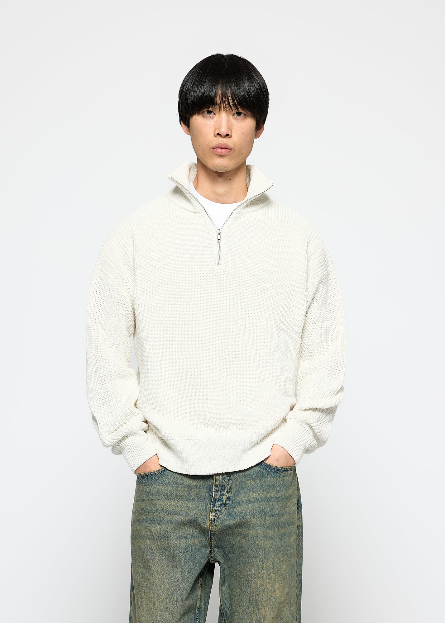 Chunky Knit Half-Zip Sweater