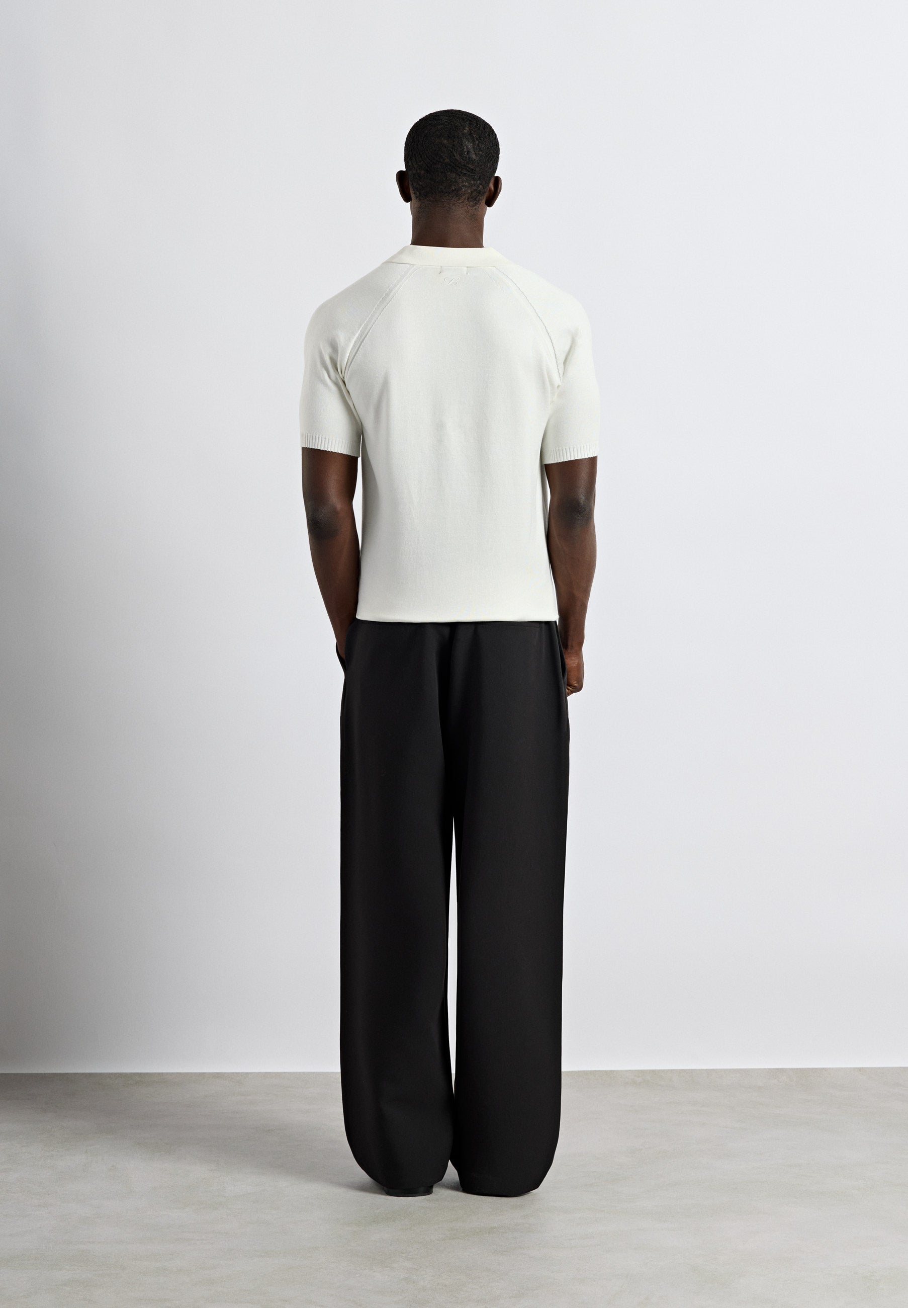 Fine Knit Polo T-Shirt
