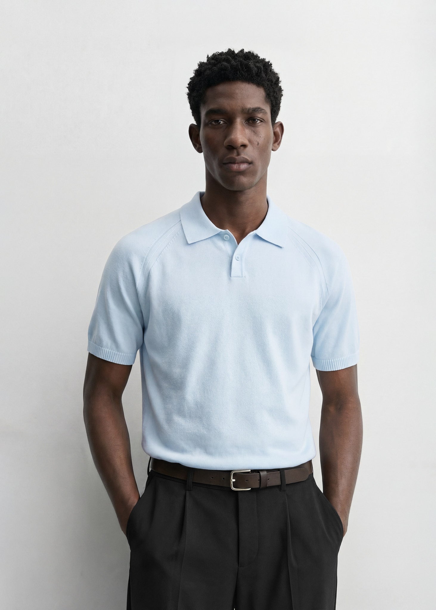 Fine Knit Polo T-Shirt