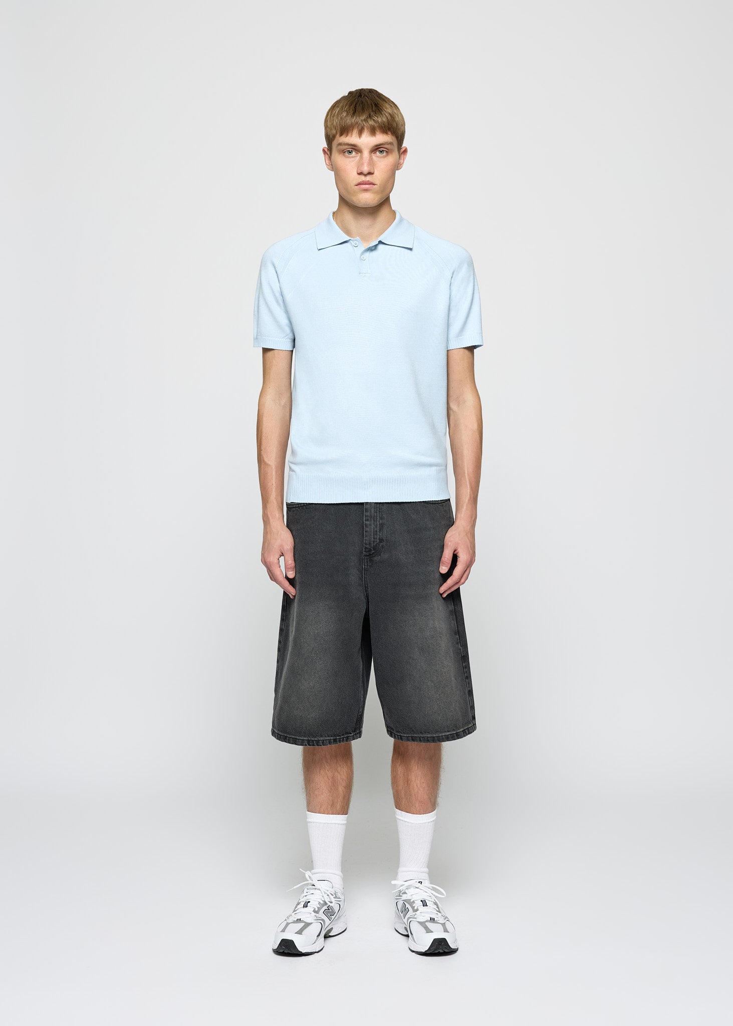 Fine Knit Polo T-Shirt