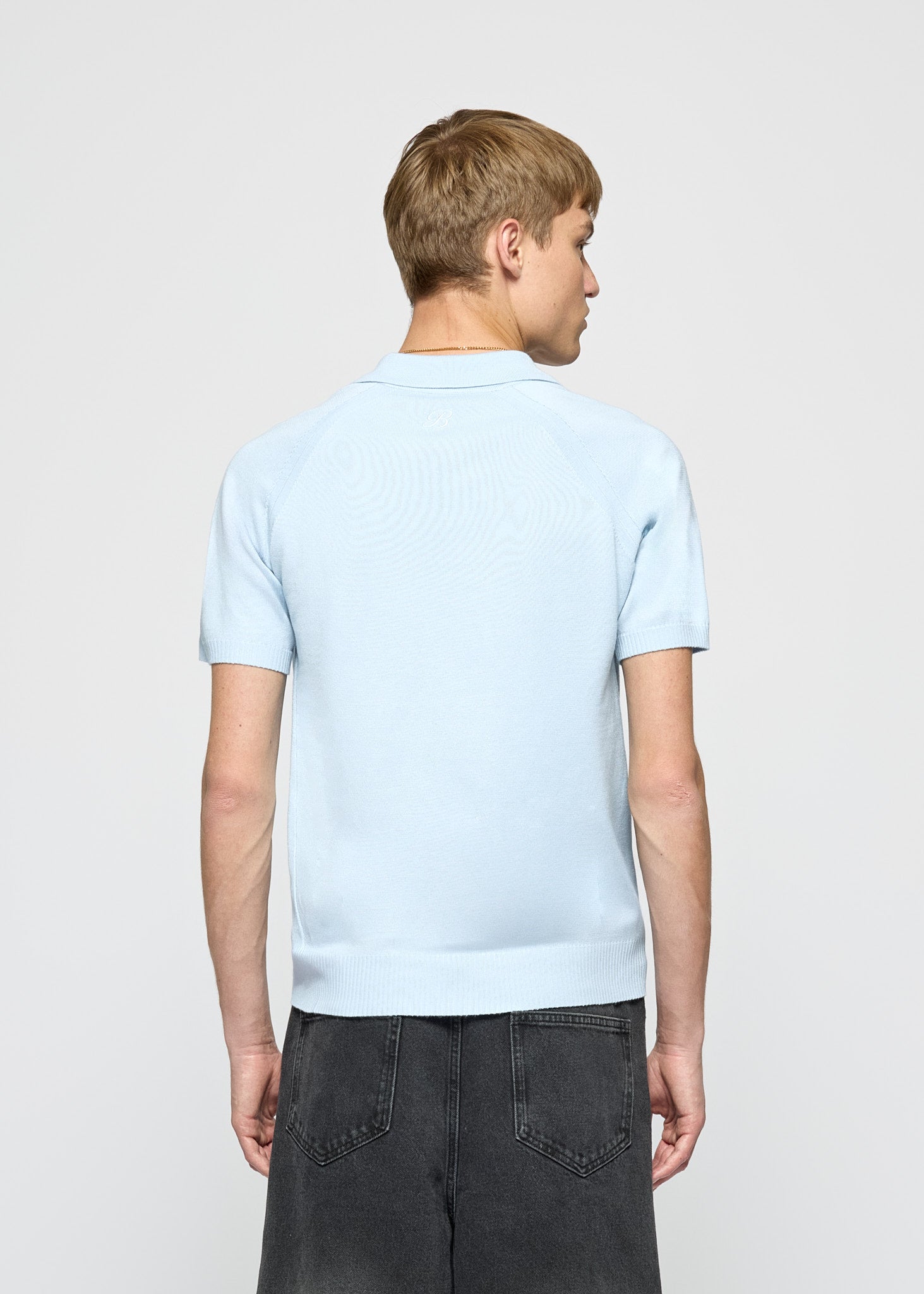 Fine Knit Polo T-Shirt