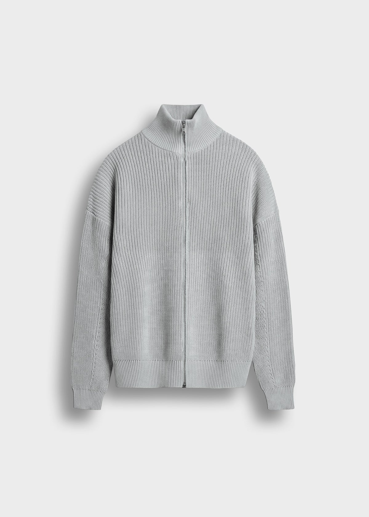 Chunky Knit Zip Jacket