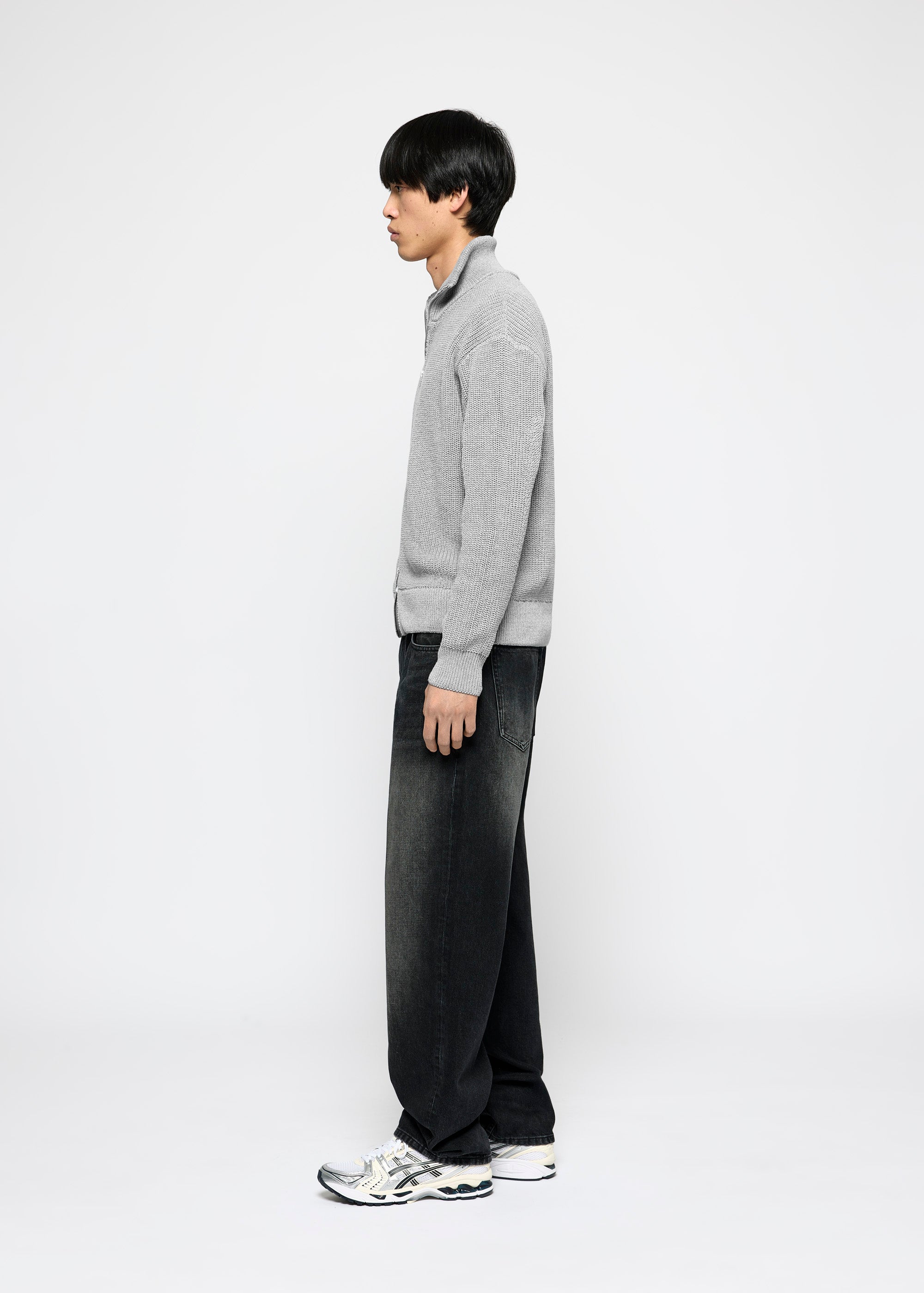 Chunky Knit Zip Jacket