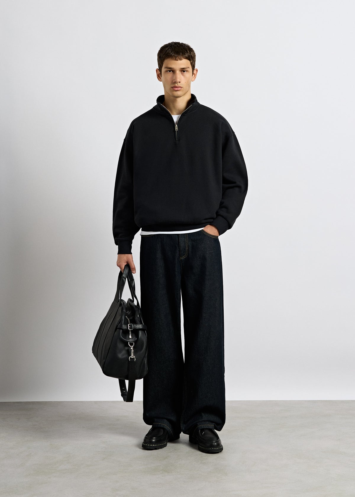 Oversize Mock Neck Sweater