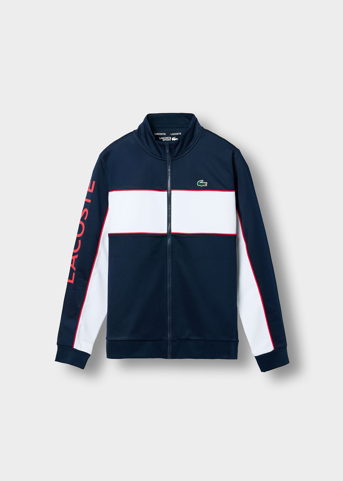 Sport-Sweatshirt mit Branding-Print und Reißverschluss