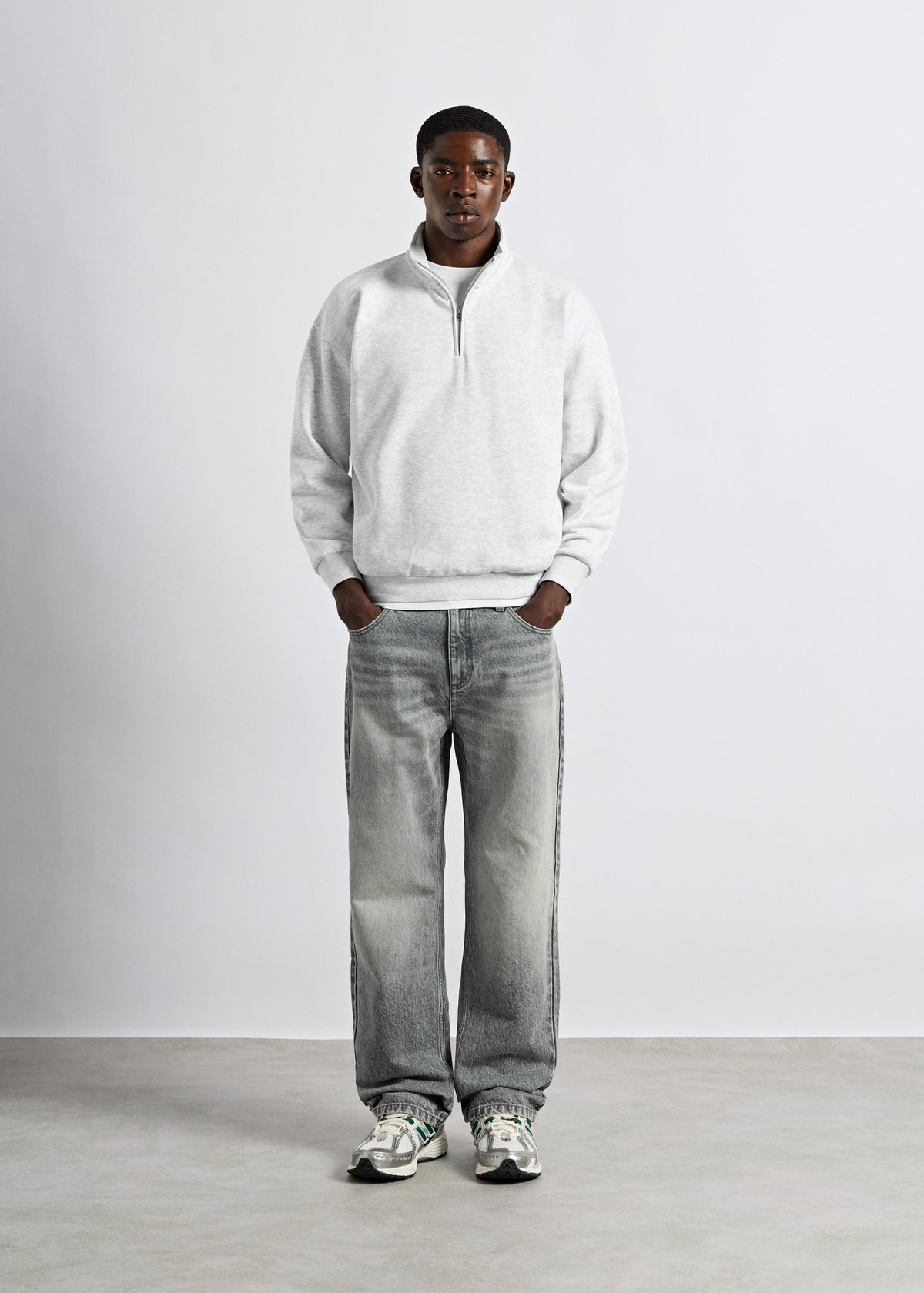 Basic Mock Neck Zip