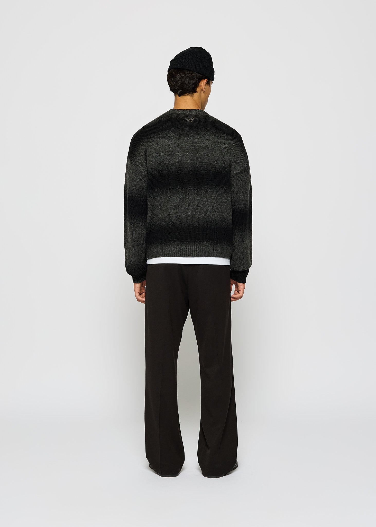 Knit Gradient Crewneck Sweater