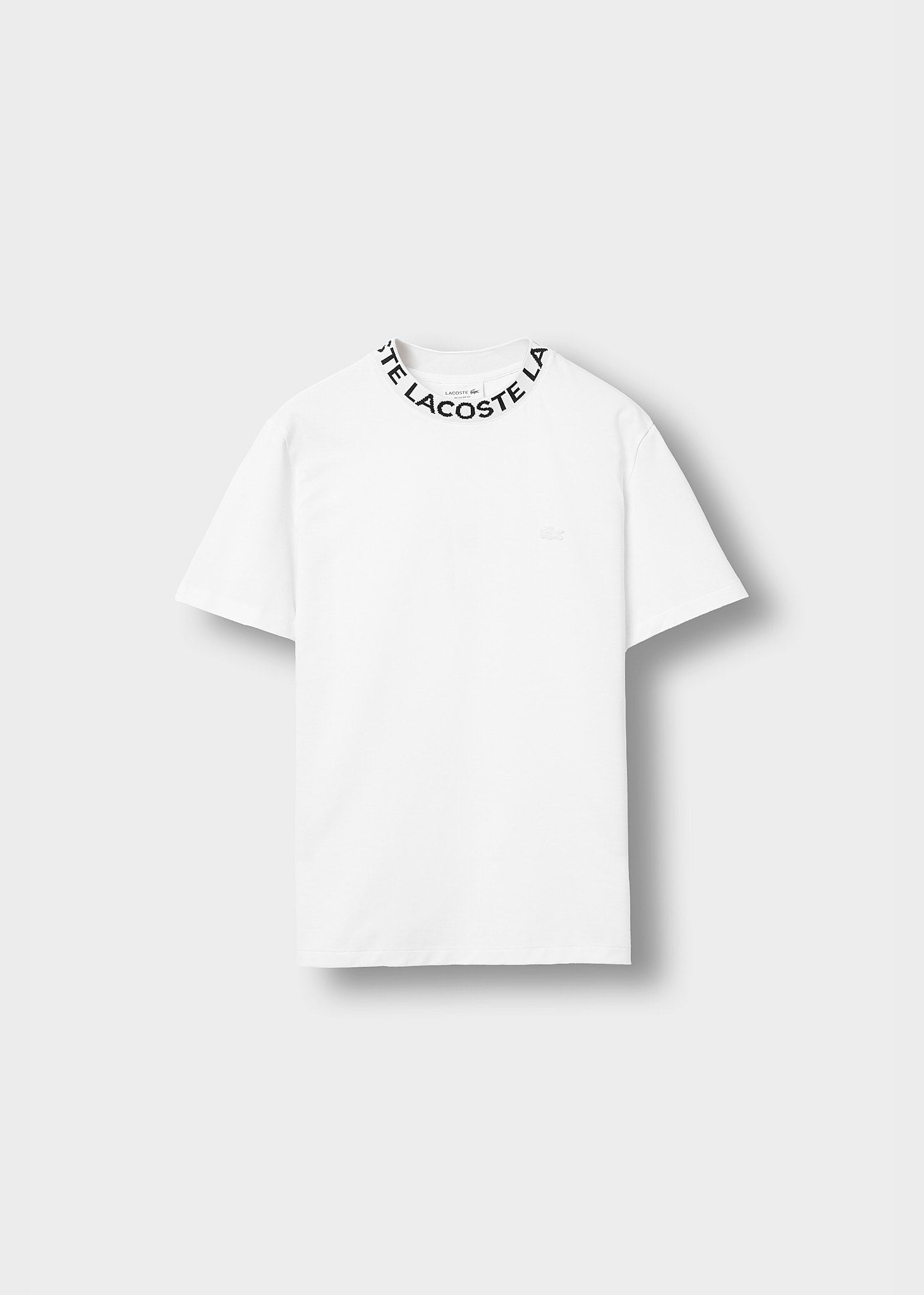 T-Shirt aus Piqué mit Jacquard-Branding