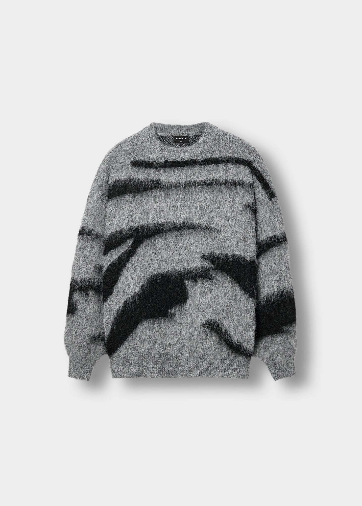 Hairy Monochrome Knit Sweater