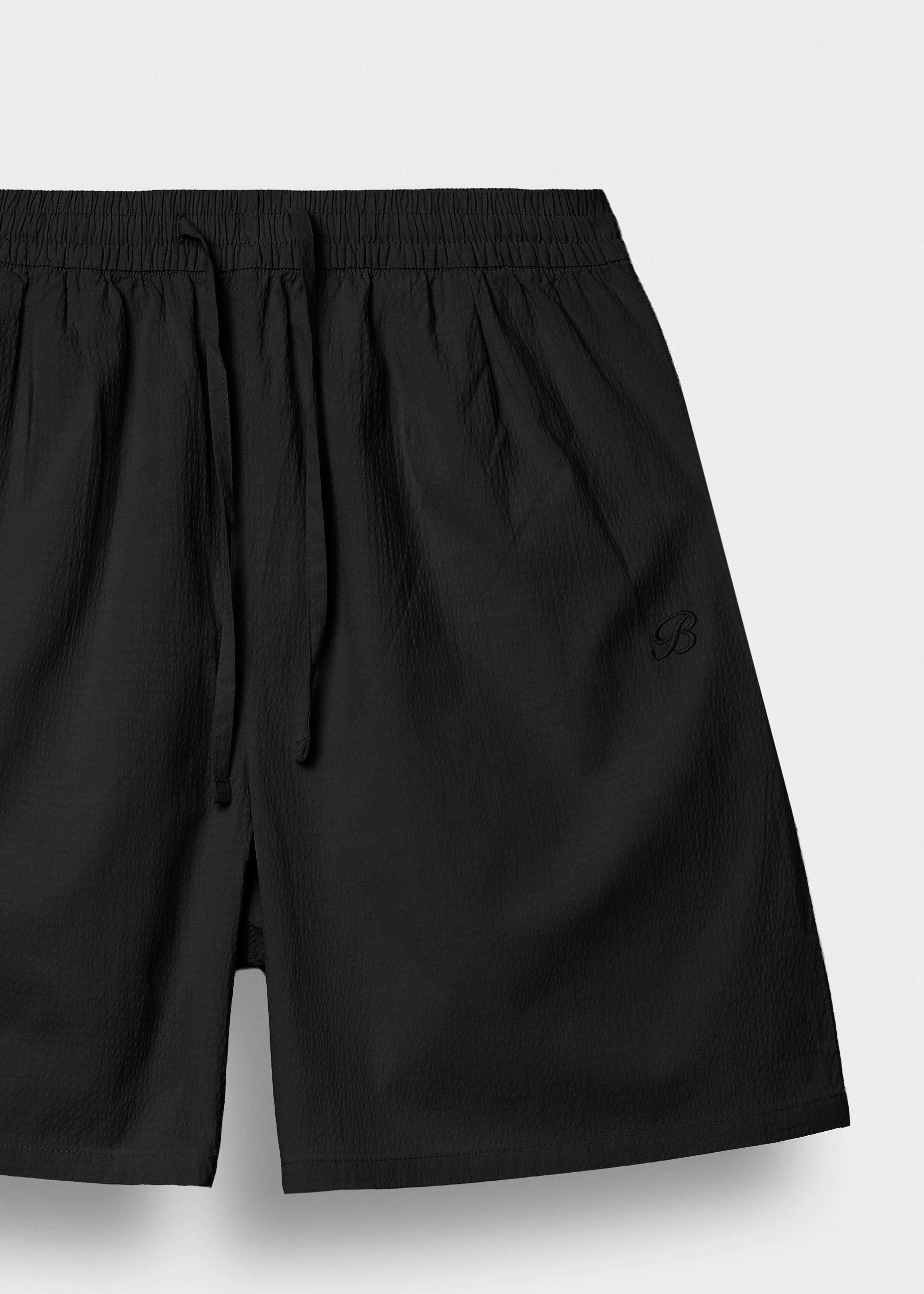 Solid Seersucker Shorts