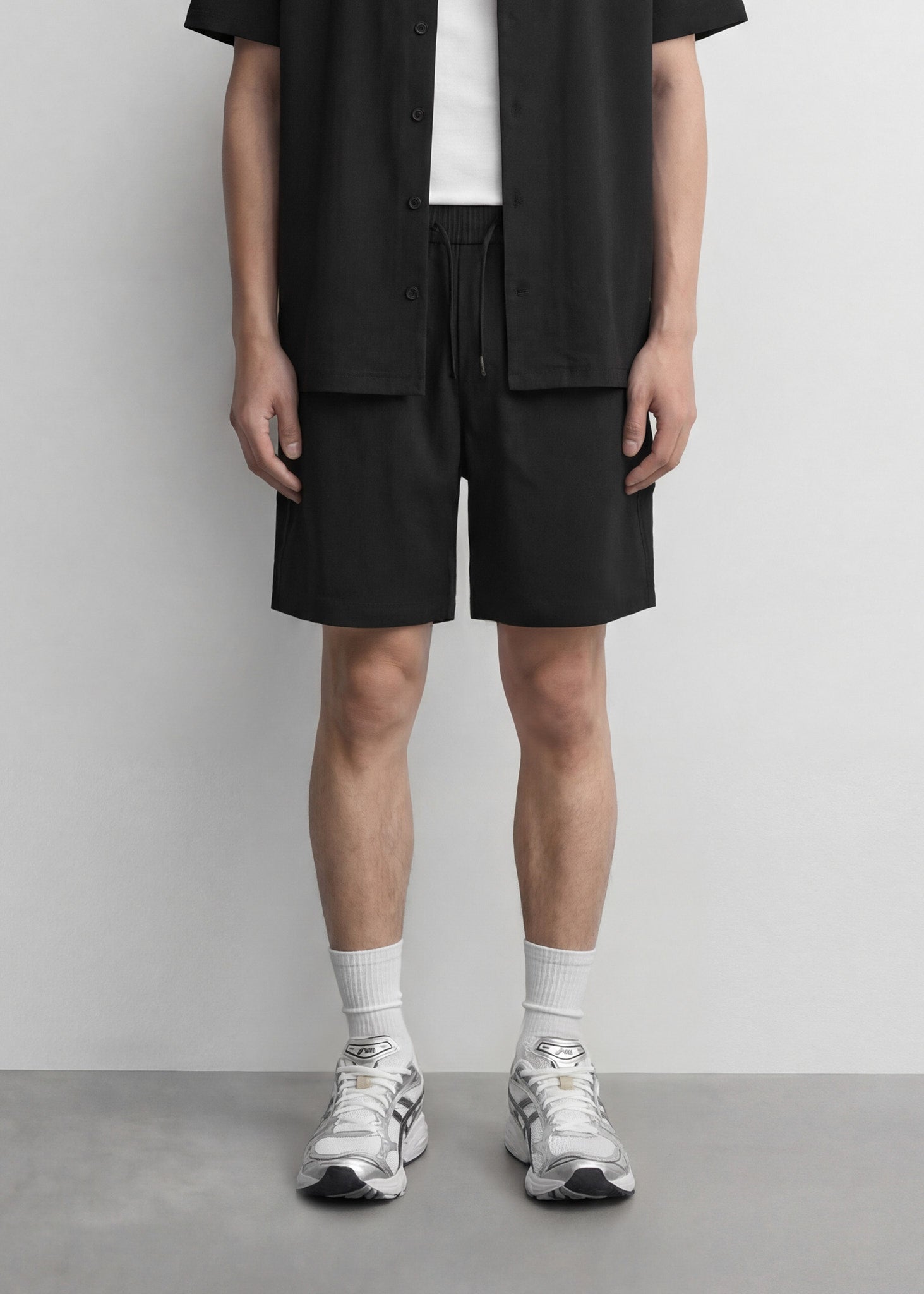 Solid Seersucker Shorts