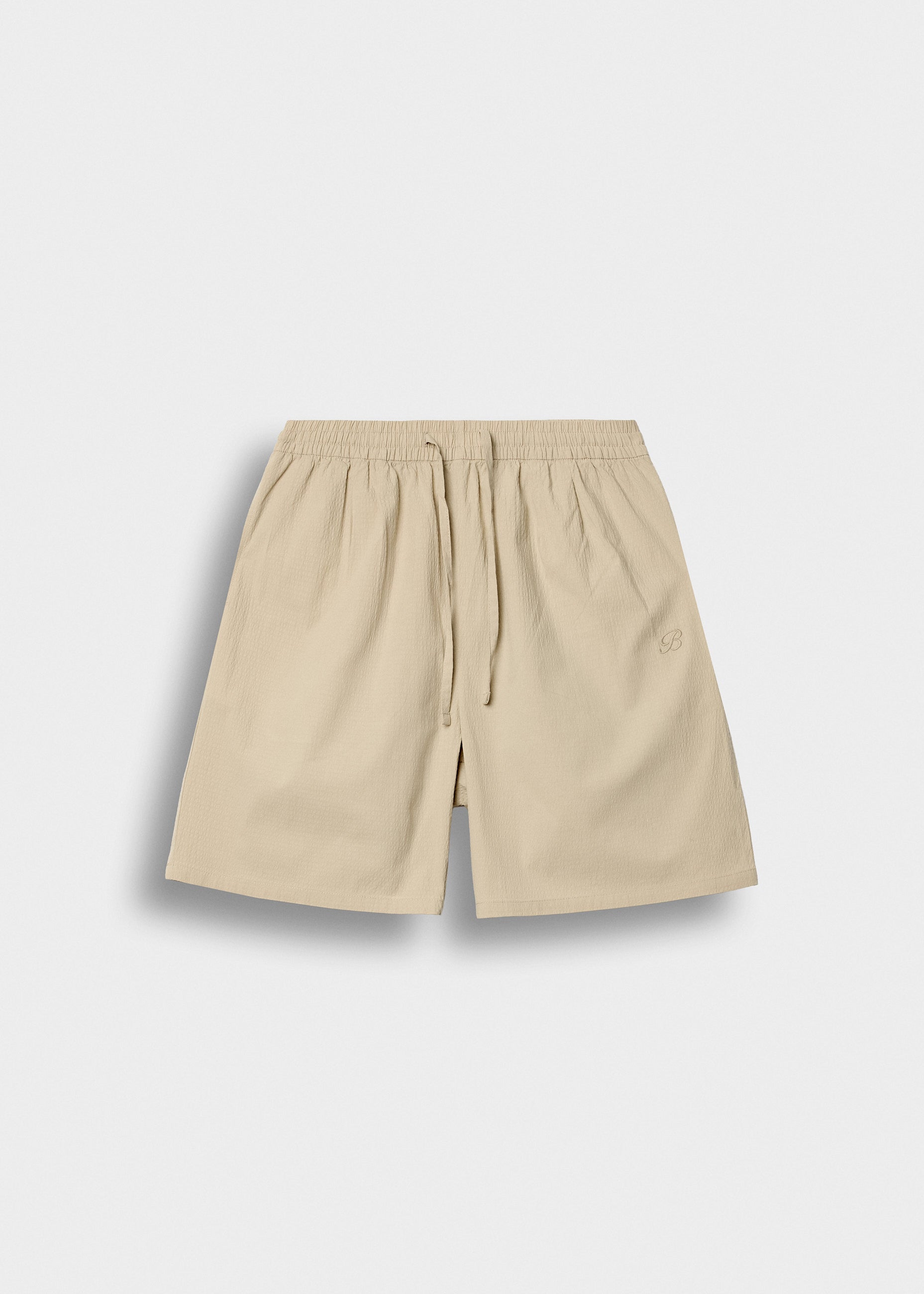 Solid Seersucker Shorts
