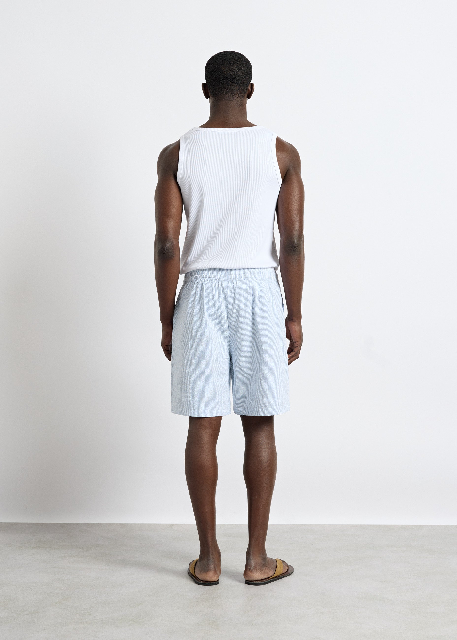 Striped Seersucker Shorts