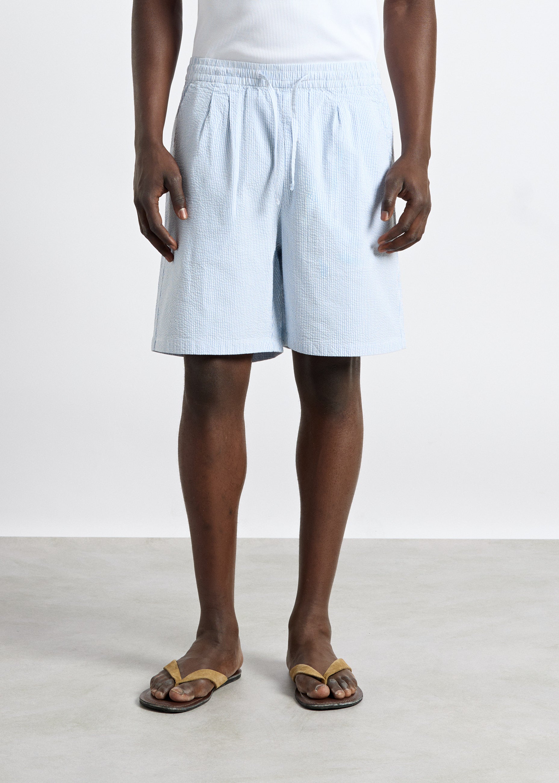 Striped Seersucker Shorts