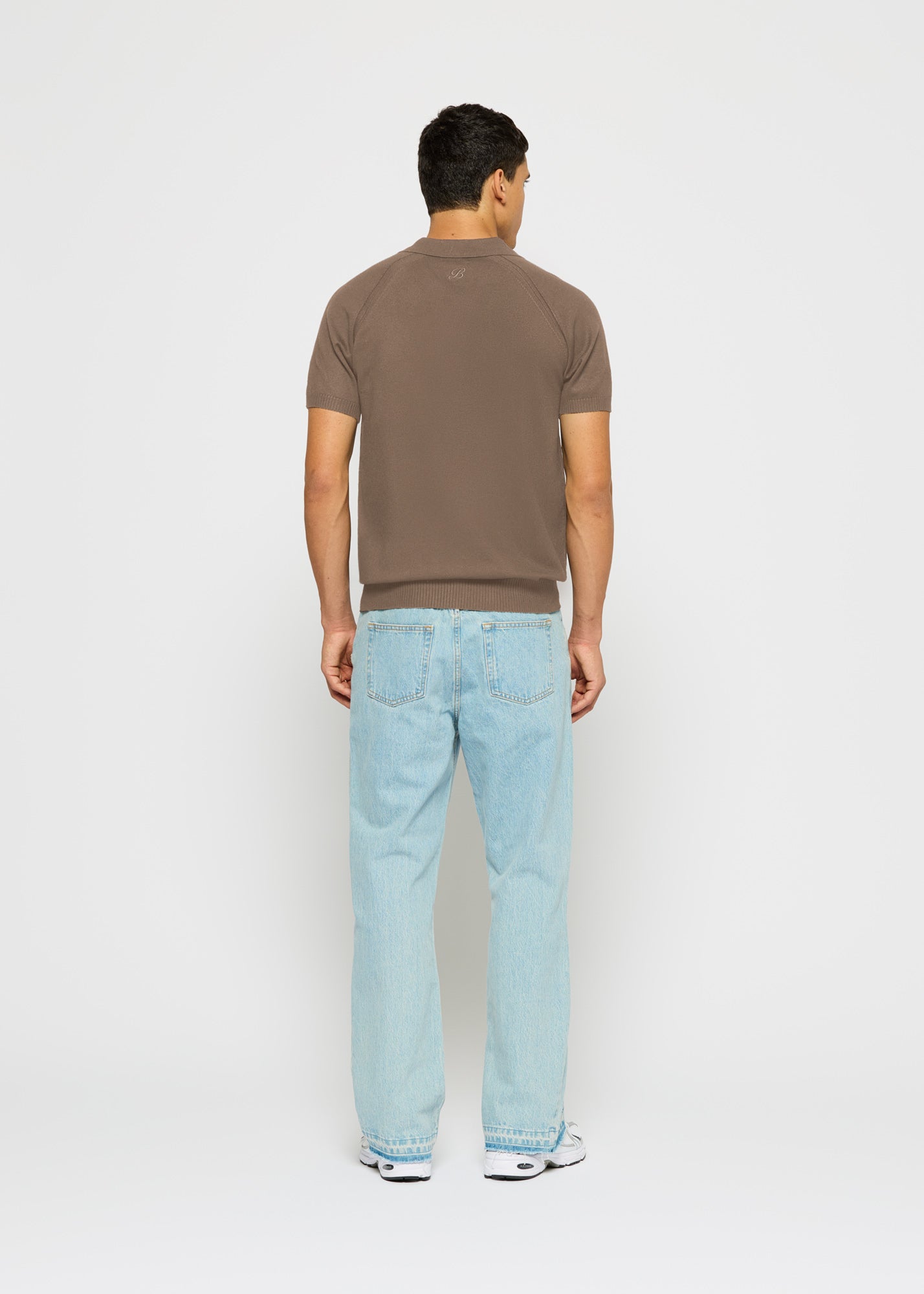 Fine Knit Polo T-Shirt