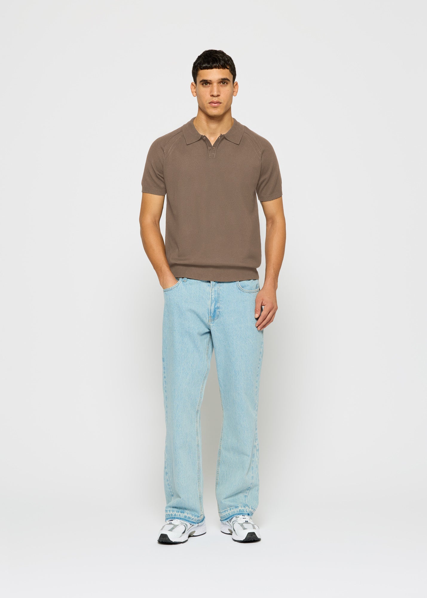 Fine Knit Polo T-Shirt