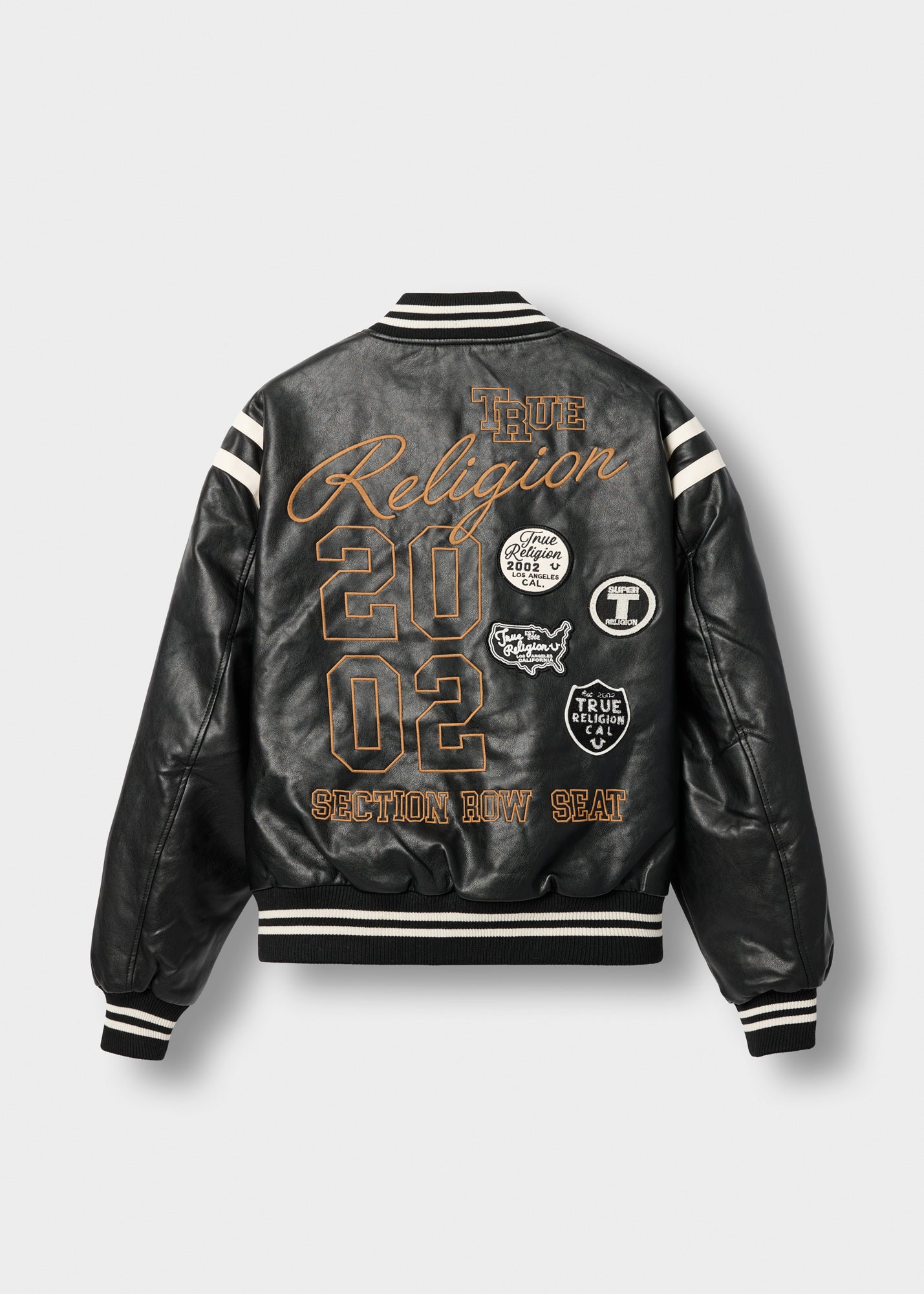 Retro PU Varsity Jacket