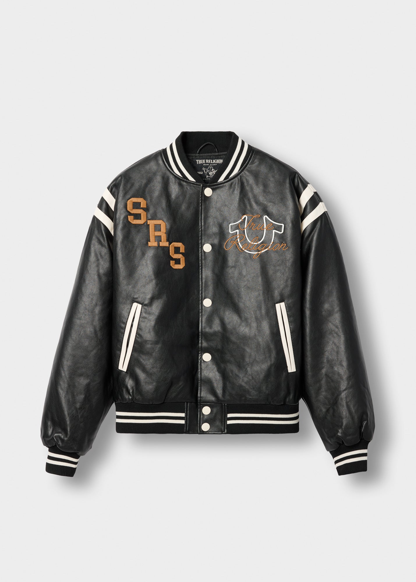 Retro PU Varsity Jacket