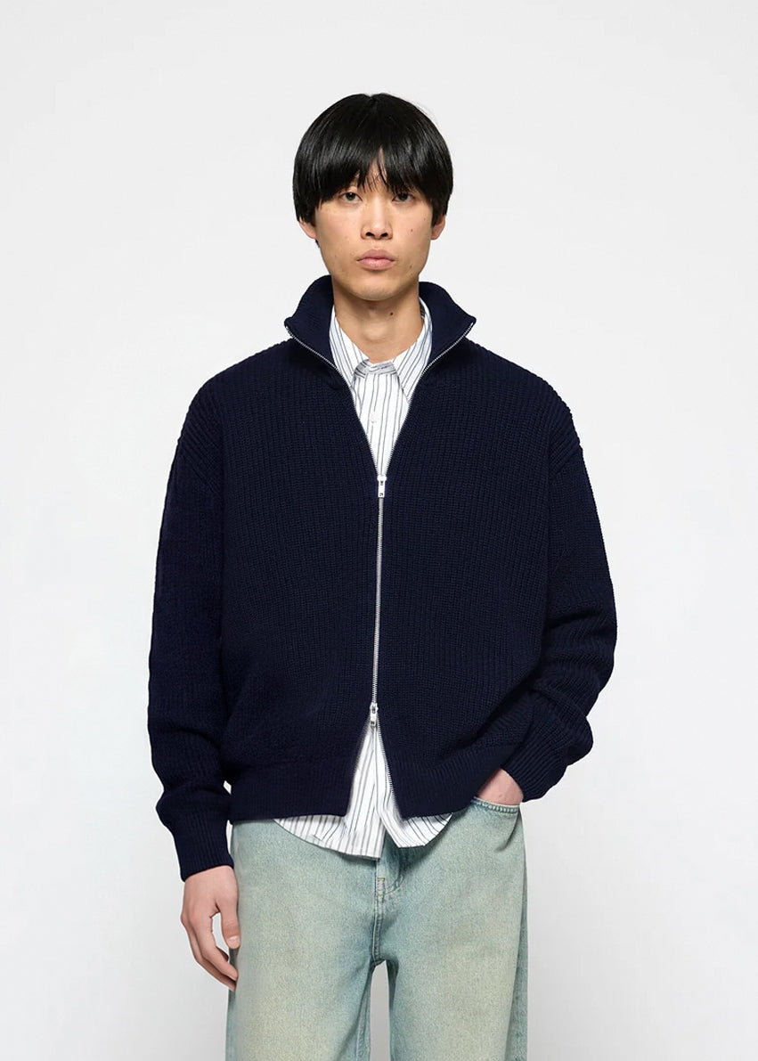 Chunky Knit Zip Jacket
