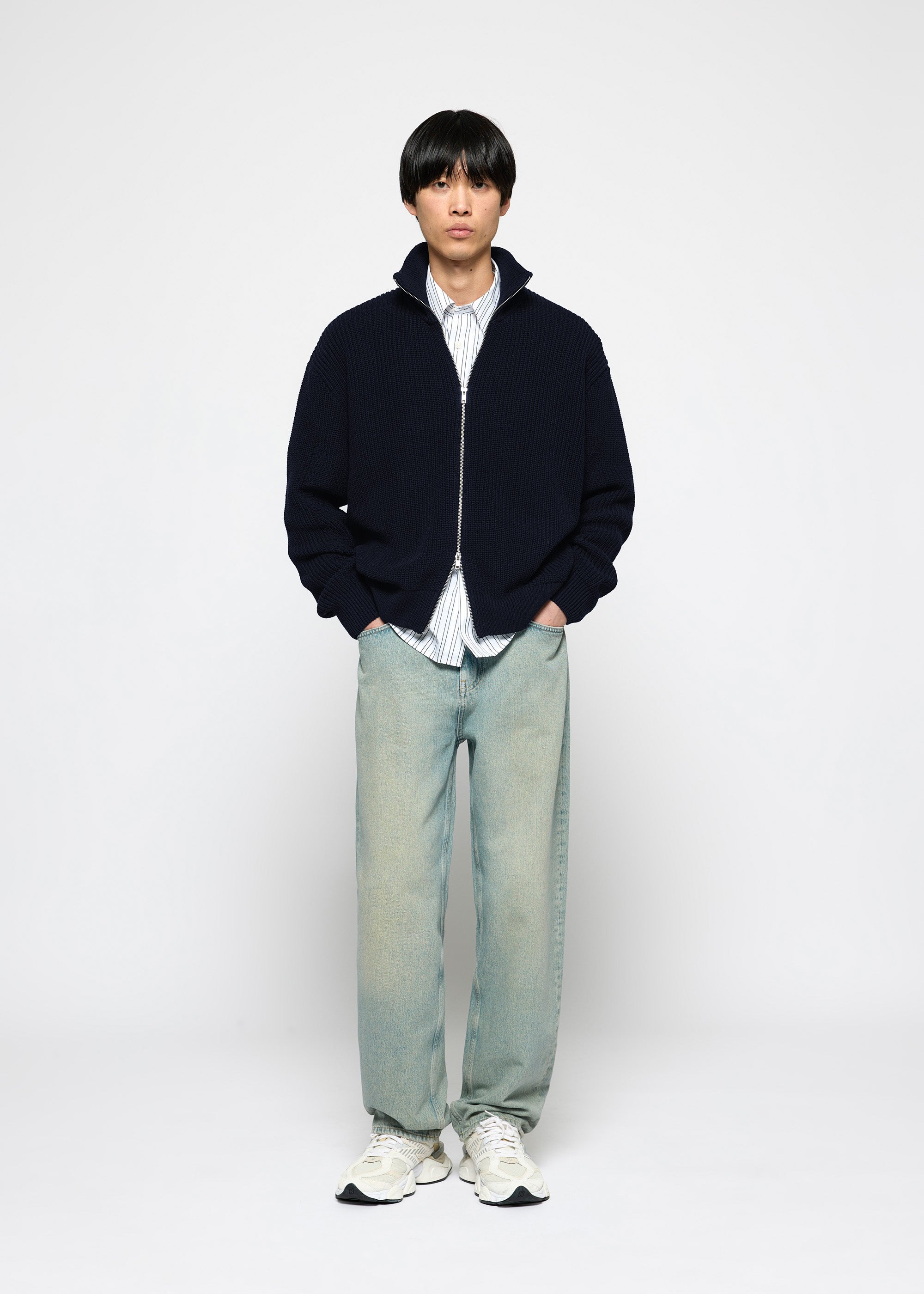 Chunky Knit Zip Jacket