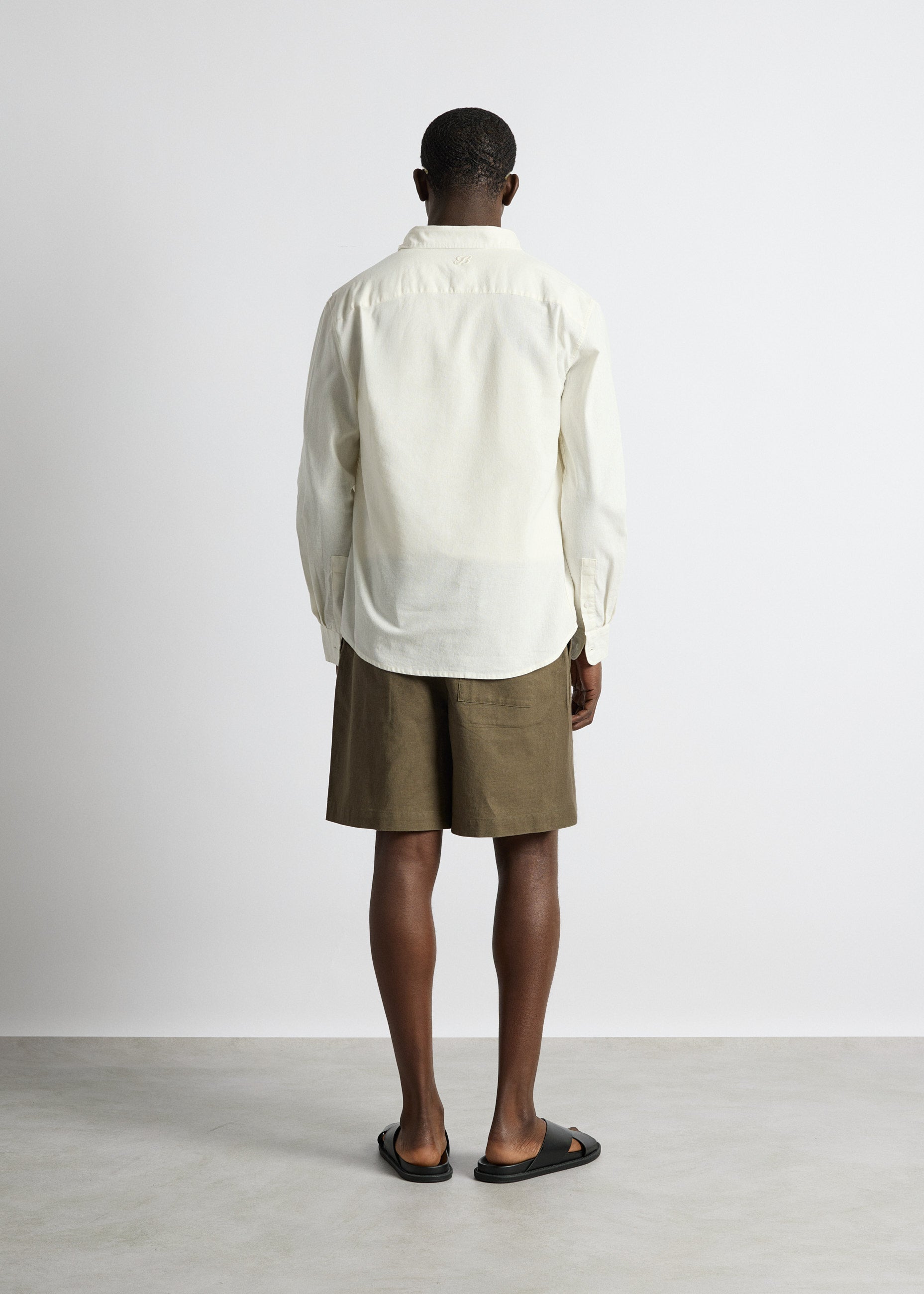 Linen Blend Long Sleeve Shirt