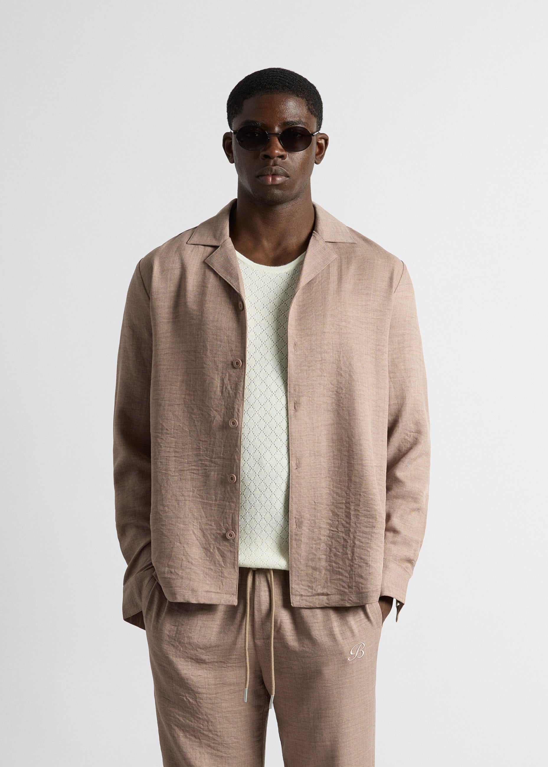 Linen Look Long Sleeve Shirt