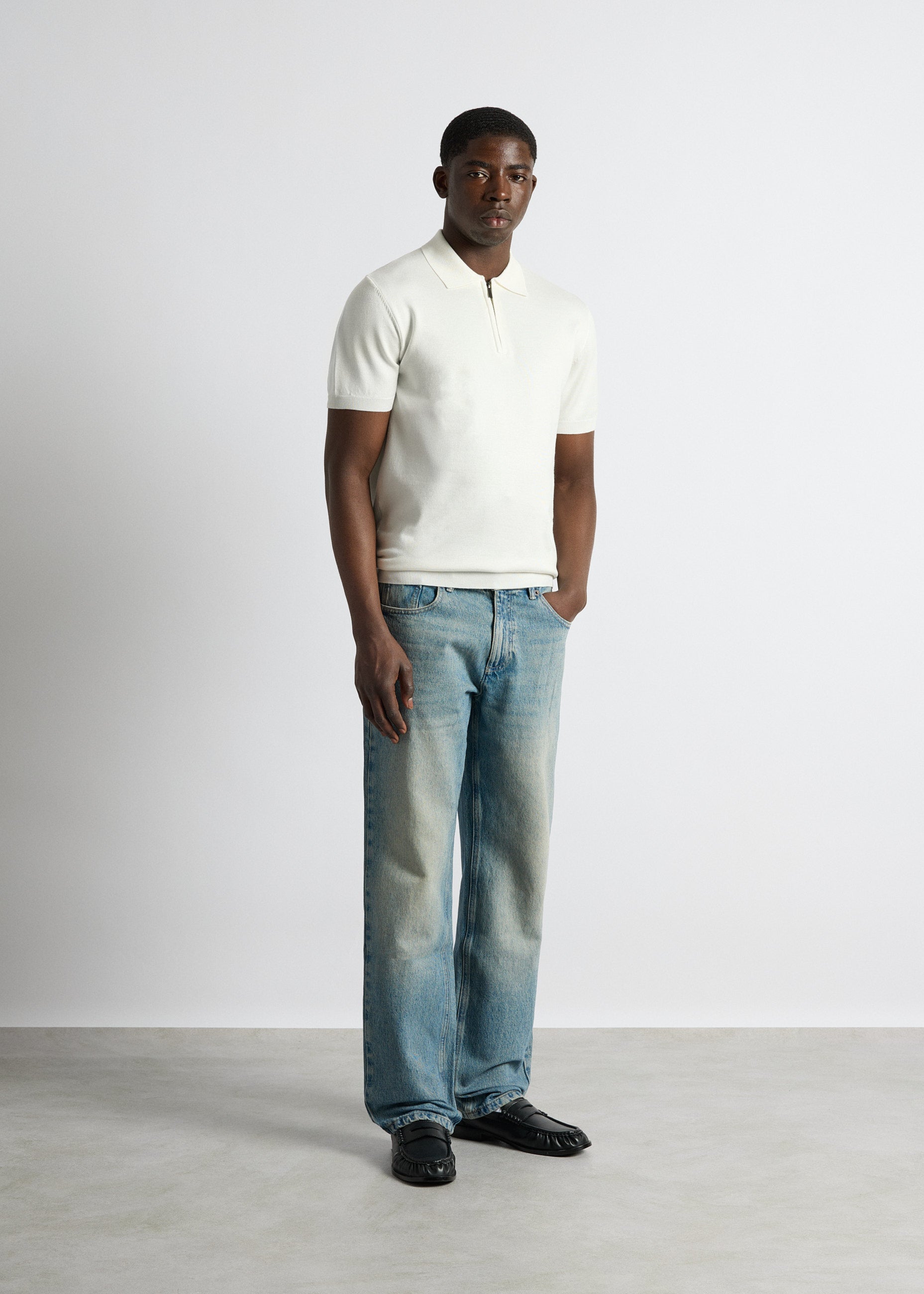 Quarter Zip Polo Shirt
