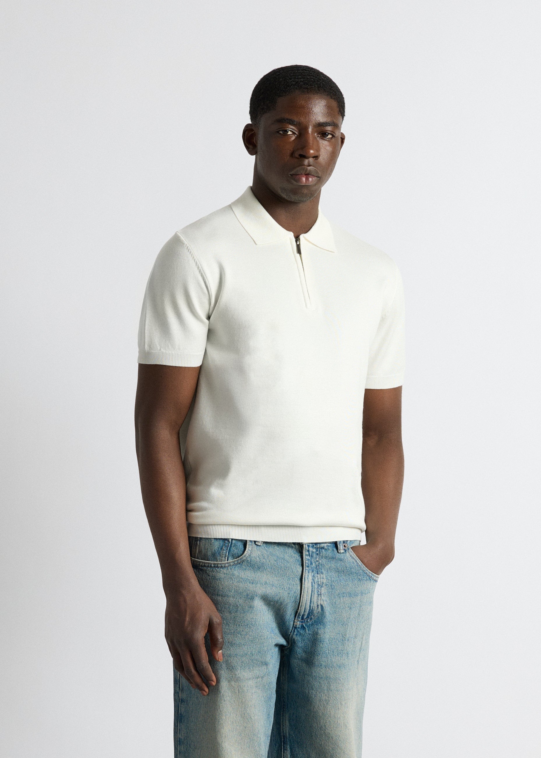 Quarter Zip Polo Shirt