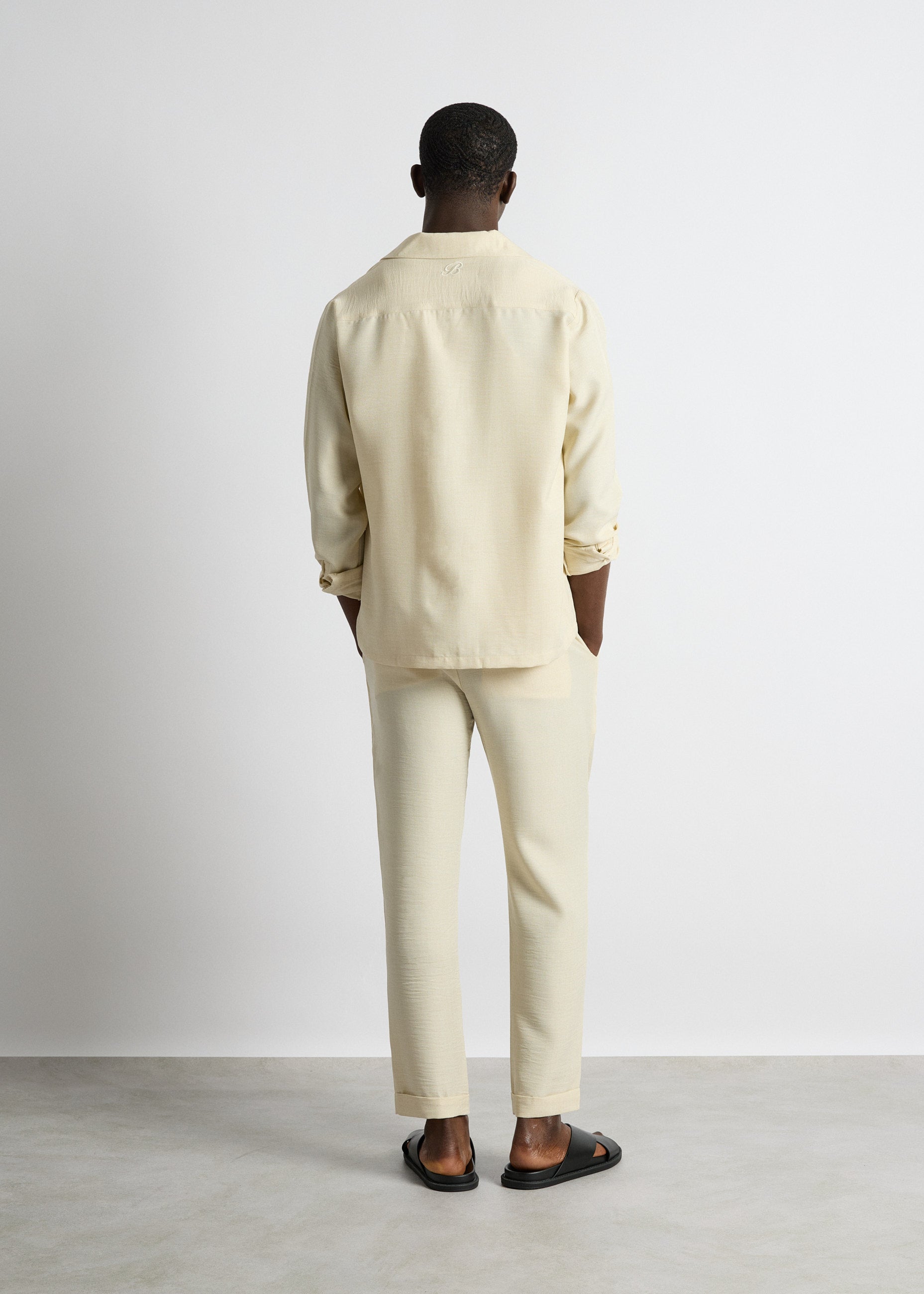 Linen Look Long Sleeve Shirt