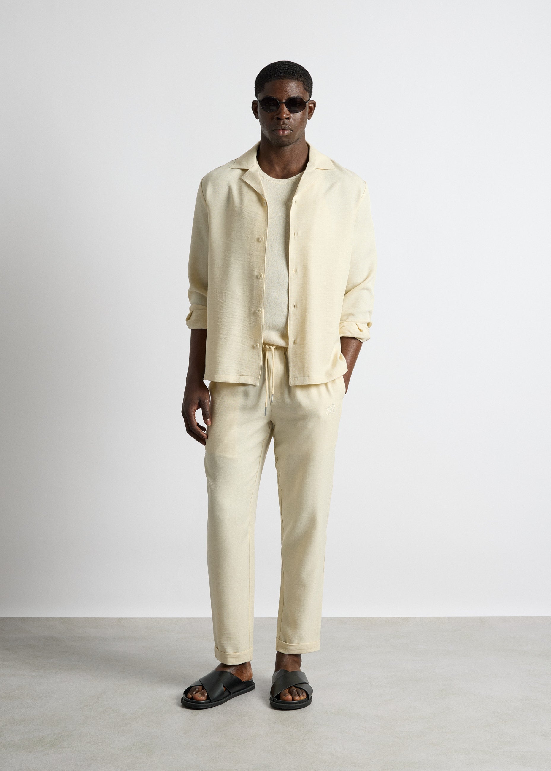 Linen Look Long Sleeve Shirt